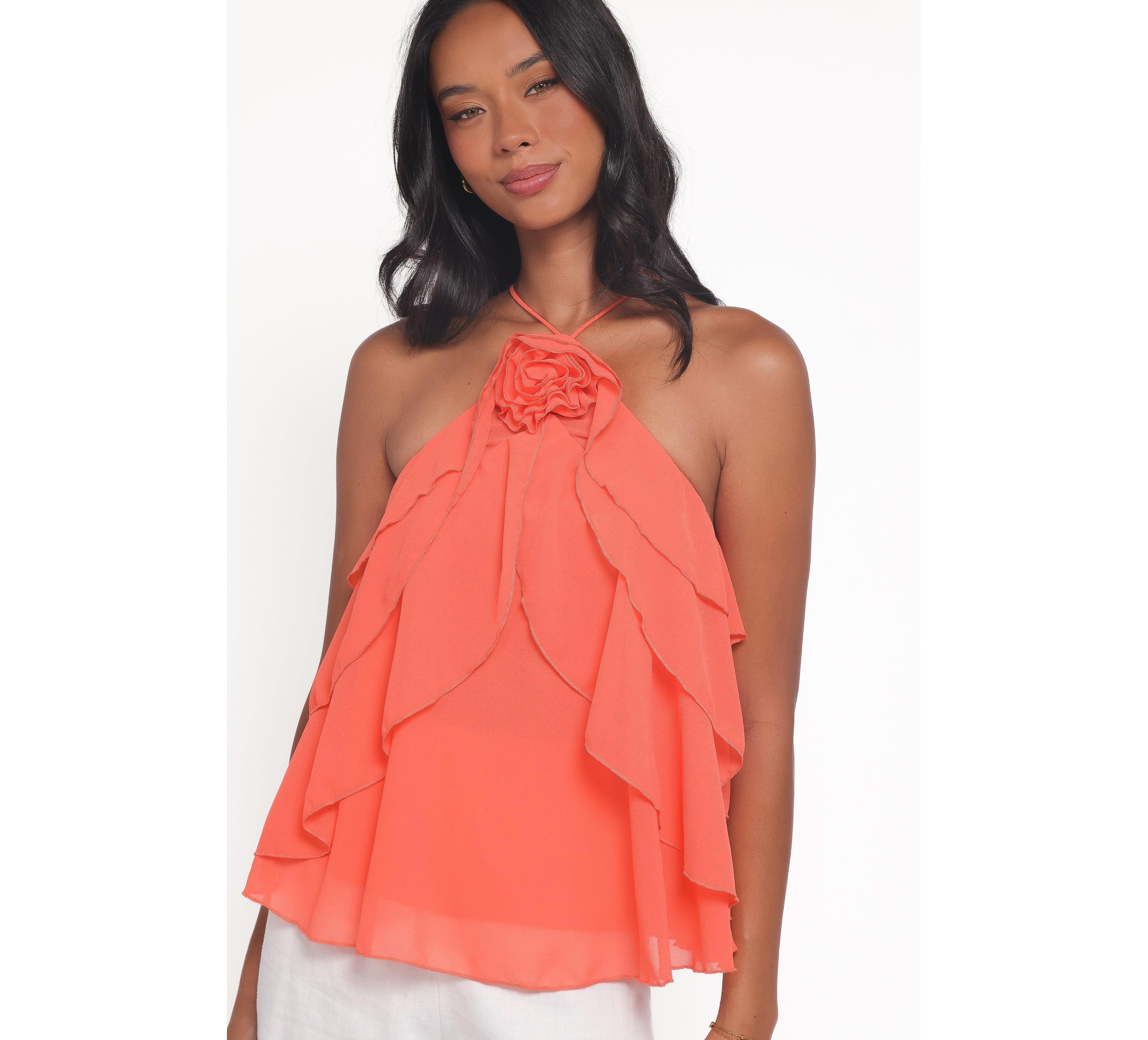 Petal and Pup Women's & Zorina Halter Neck Chiffon Top