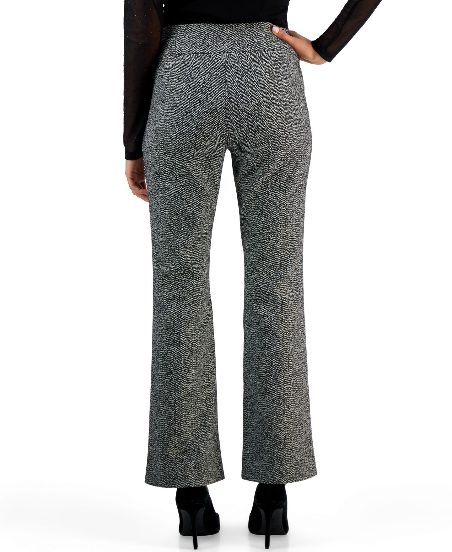 Женские брюки I.N.C. International Concepts Petite Pull-On Bootcut Herringbone — фото 4