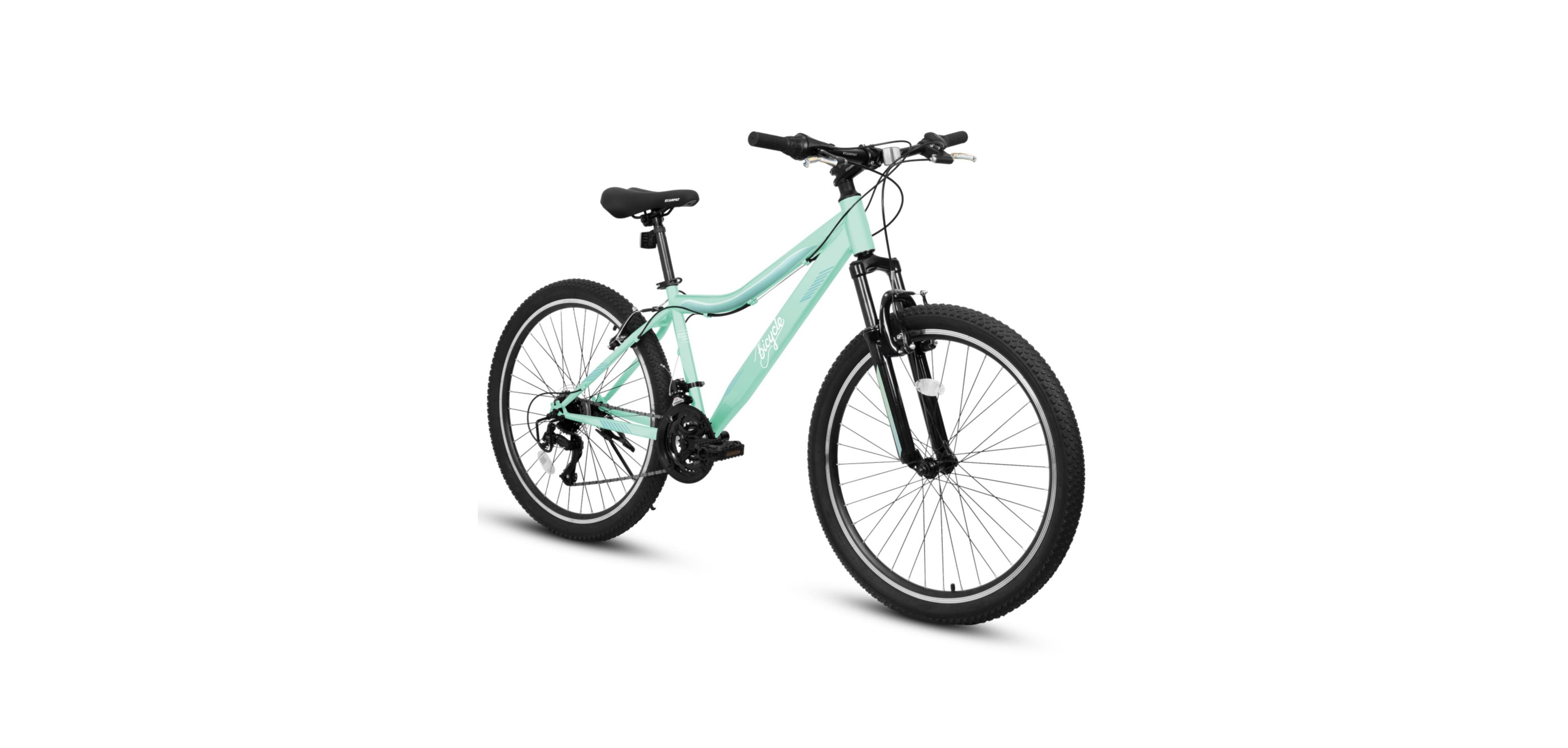 ECHTPeak Mountain Bike 26 Inch, High-Density Carbon Steel Frame, 21 Speed, Front Suspension, Dual V-Brakes, 80% Pre-Assembled for Men Women Teens