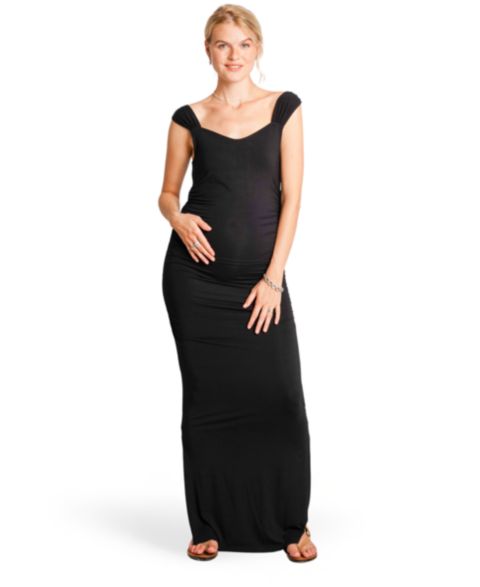 Женское платье NOM Maternity Zoey Sweetheart Maternity Maxi, цвет: Чёрный