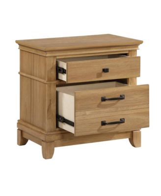Sunstone Wood 3-Drawer Nightstand