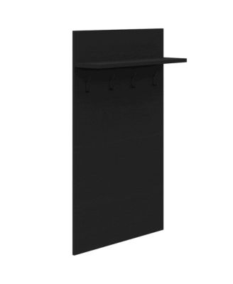 Porto Entryway Wall-Mounted Coat Rack with Shelf, Black karsima
