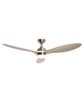 56" Integrated LED Brushed Nickel Ceiling Fan with Light Kit and Remote Control