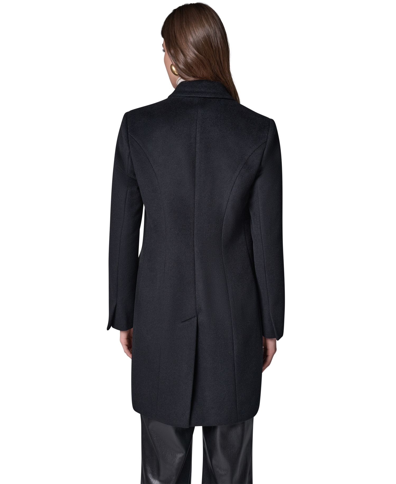 Women's Buttoned Notch Collared Coat