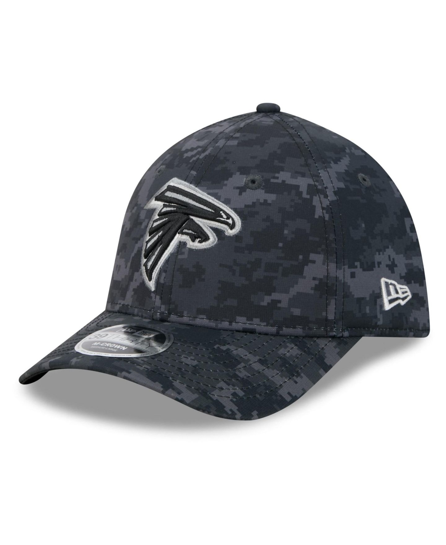 Мужская кепка New Era Black Atlanta Falcons 2026 Salute to Service 39THIRTY Flex Hat — фото 3
