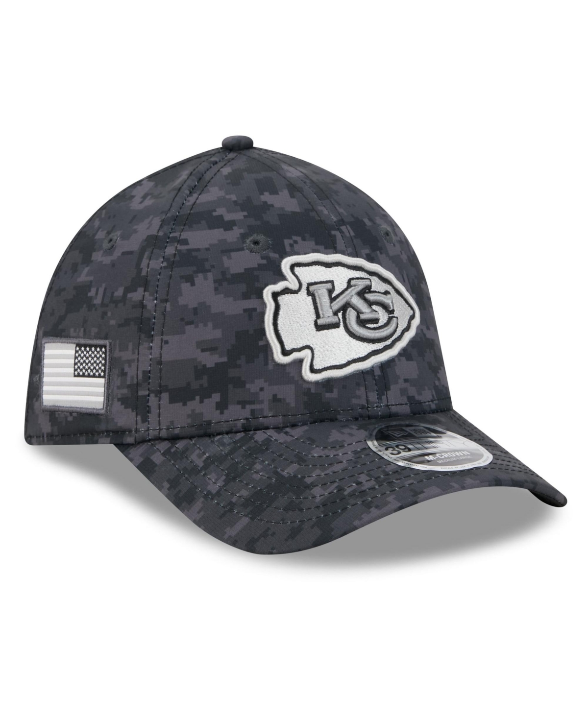 Men's New Era Black Kansas City Chiefs 2026 Salute To Service 39THIRTY M-Crown Stretch Hat