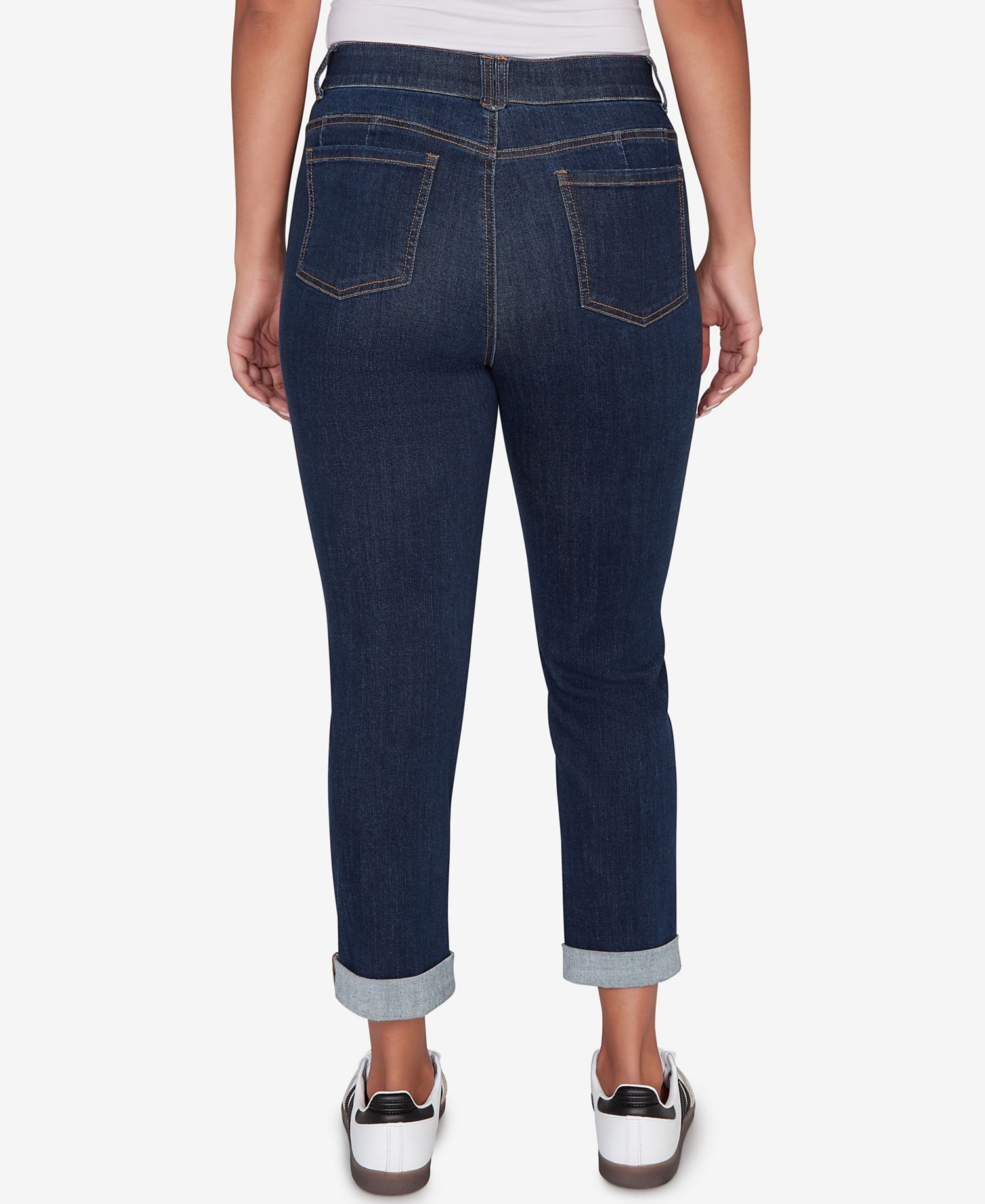 Petite Straight-Leg High-Rise Jeans