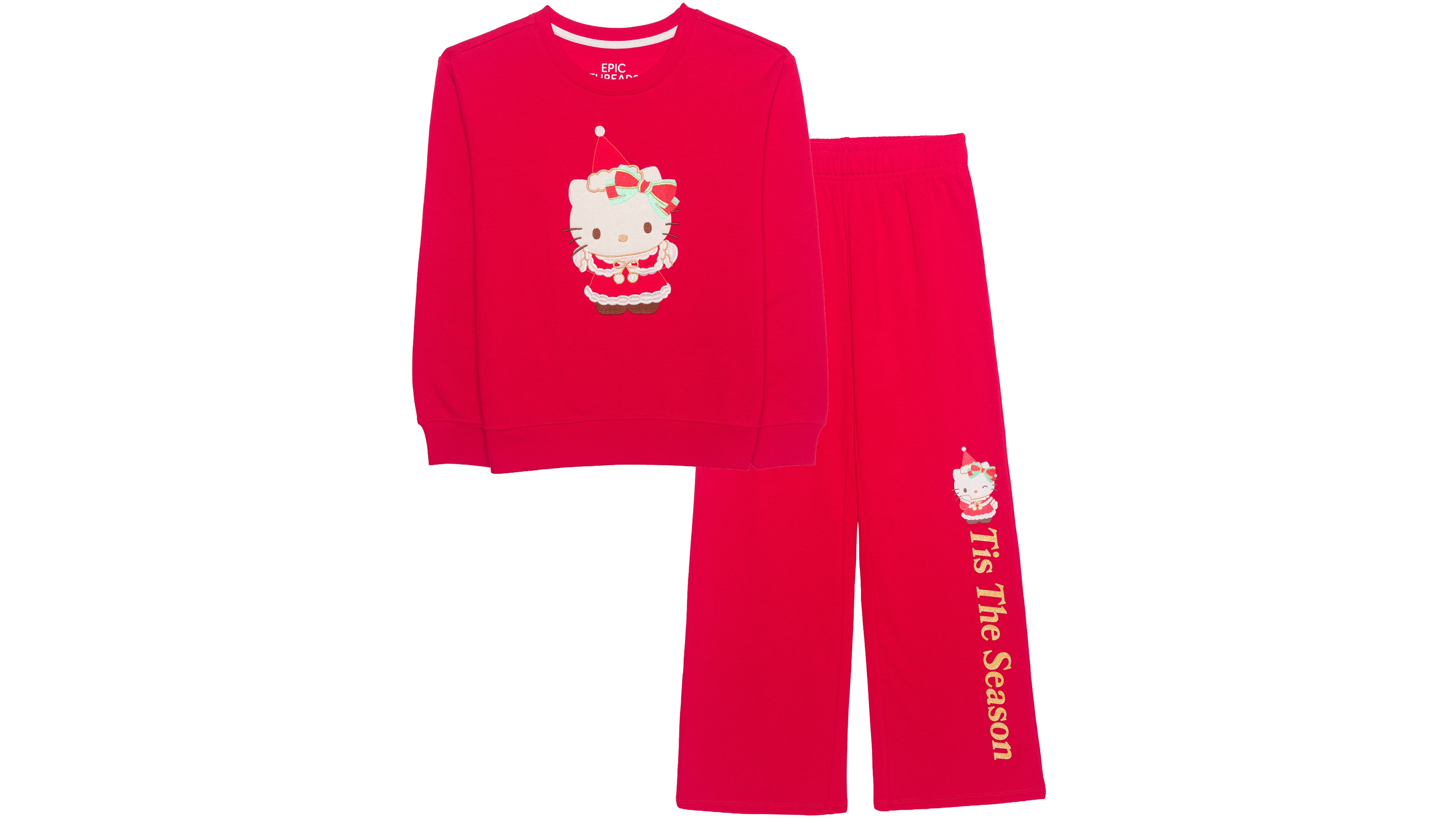 Epic Threads Girls' 4-16 Hello Kitty Holiday Long-Sleeve Sweatshirt and Joggers, 2-Piece Set, Macy's Exclusive