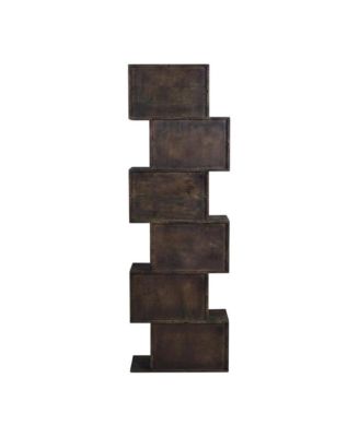 Solid Sheesham Wood Bookcase with Open Shelves for Living Room