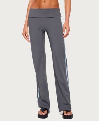Women's Anica Stripey Mid Rise Foldover Pants