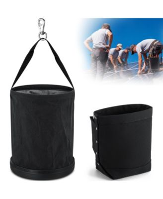 2 Lineman Canvas Tool Bucket Set Heavy Duty Nut Bolt Bag Aerial Work Organizer