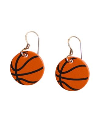 Italian Leather Mini Slam Dunk Drop Earrings