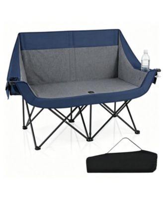 Outdoor Chair, Folding Design, Carry Bag, Cup Holders, Storage Pockets for Camping, Travel and Outdoor Activities