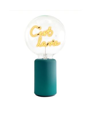 Bulb C'EST LA VIE Amber Emerald Portable Pop Nomad with Base Table Lamp