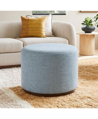 Swivel Ottoman Footrest, Round Accent Ottoman, 360-Degree Swivel Base