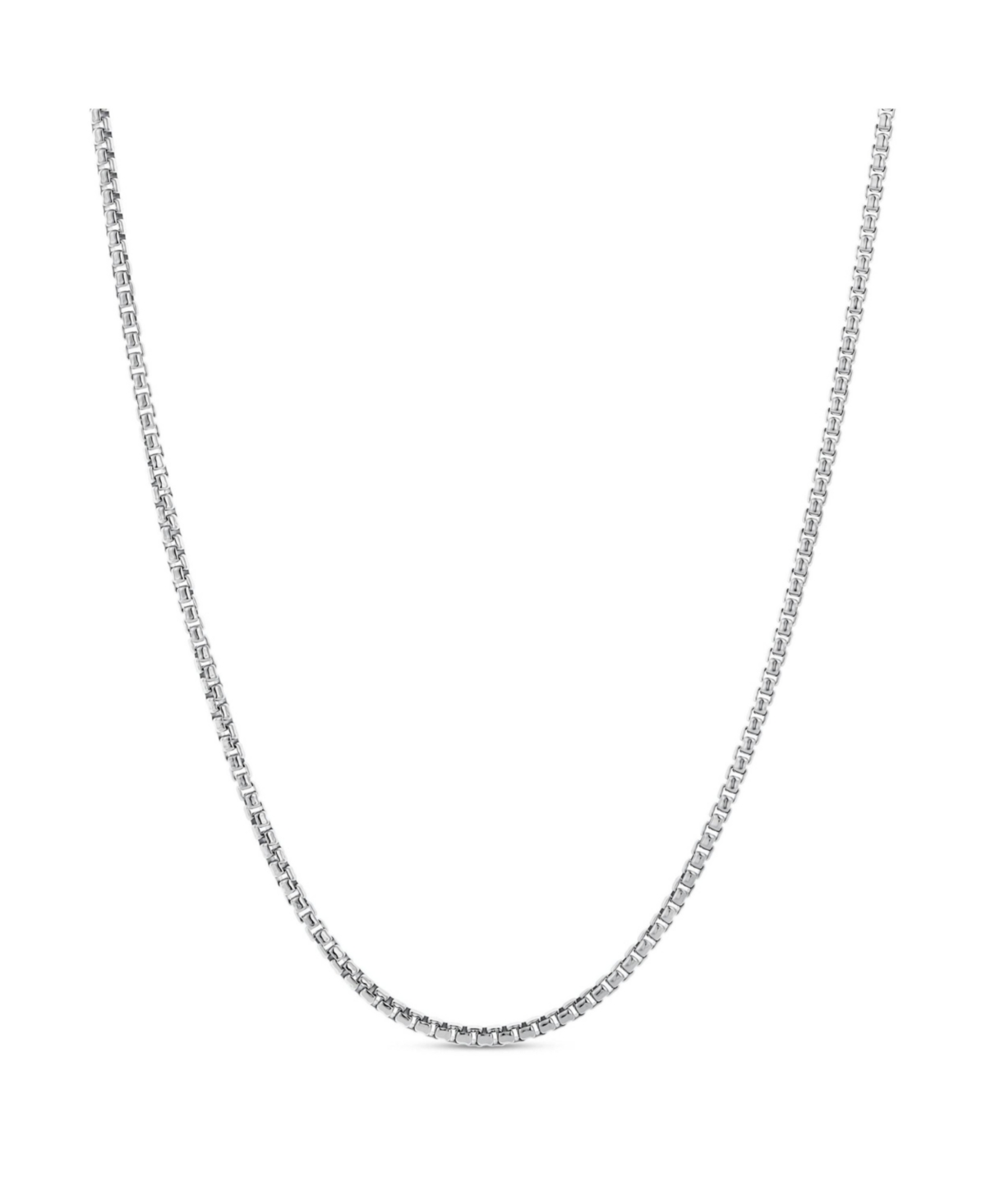 LuvMyJewelry Seiji Box Chain Necklace - Silver