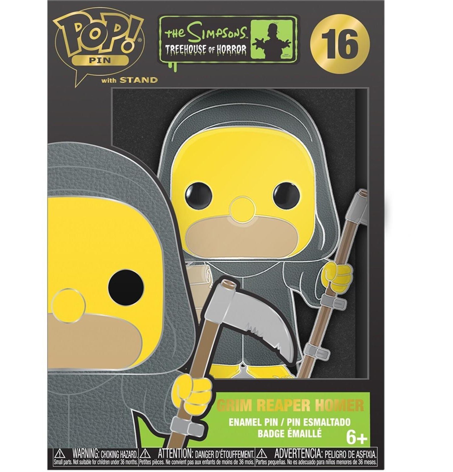 Детские фигурки Funko Pop Pins Simpsons Horror Homer Grim Reaper Pin, 6+, цвет: Open Miscellaneous — фото 2