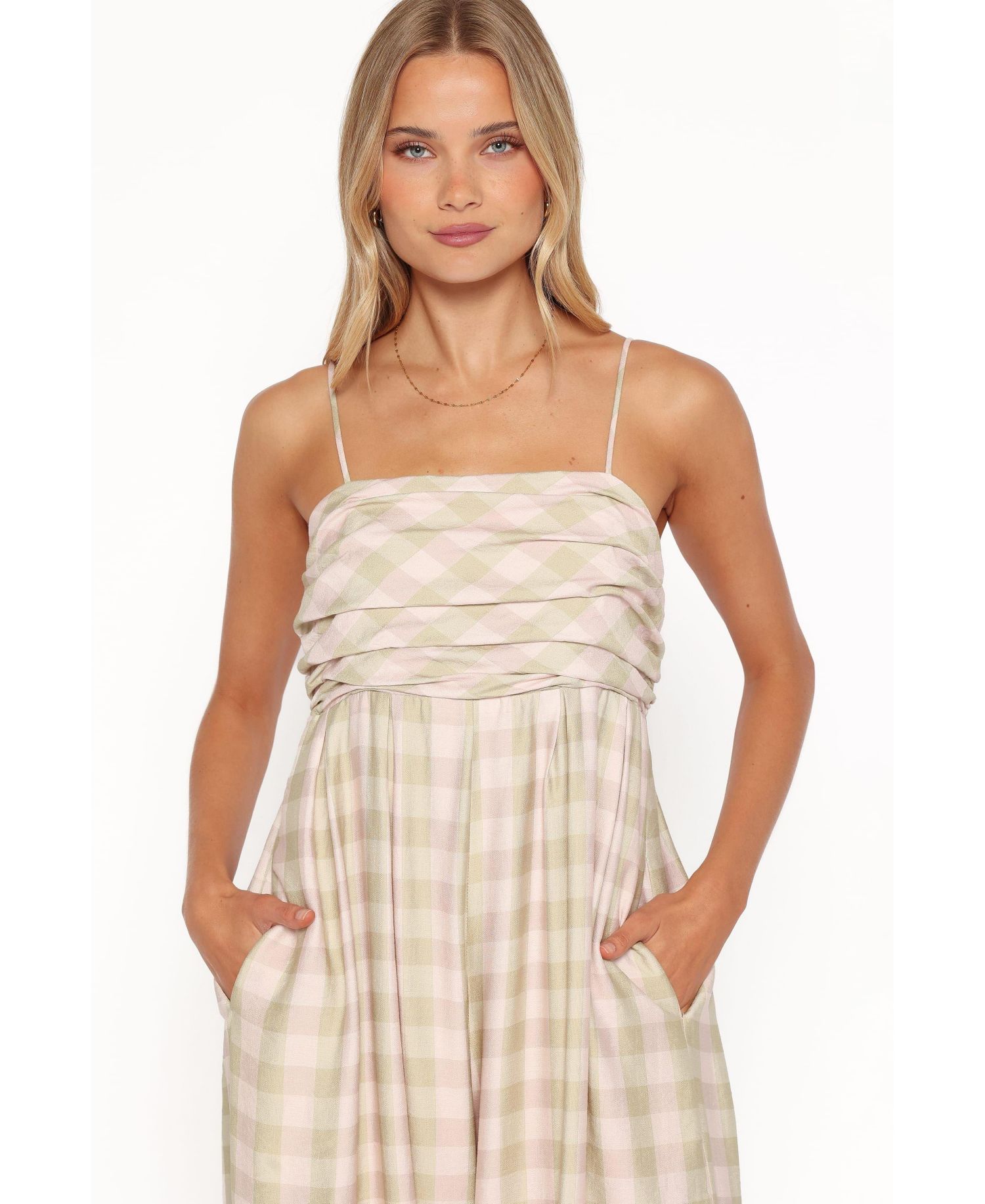 Women's Pricilla Square-Neck Sleeveless Wide-Leg Jumpsuit