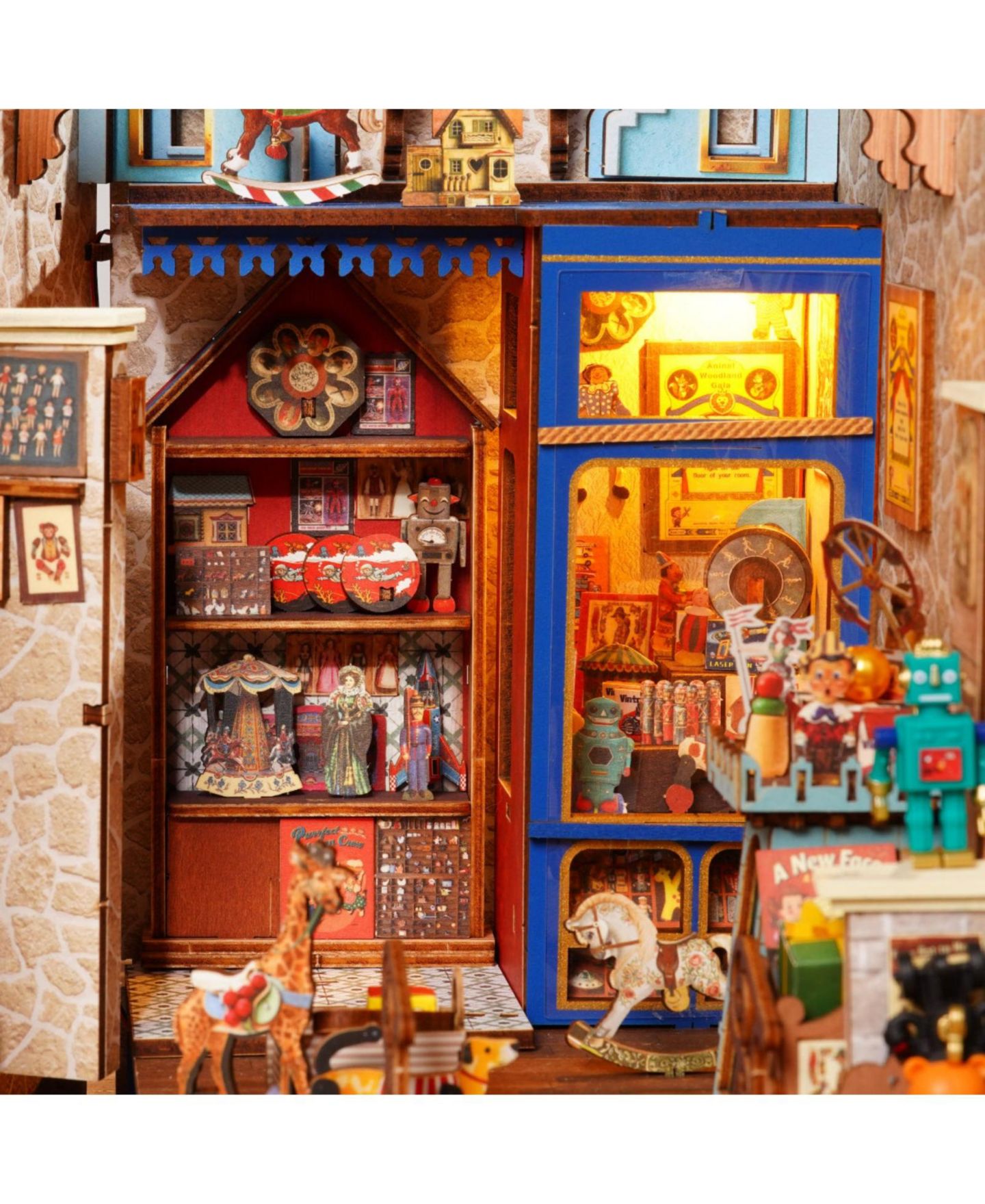 Детские игрушки Robotime Vintage Toy Shop 3D Wooden Puzzle Kit, от 14 лет — фото 5