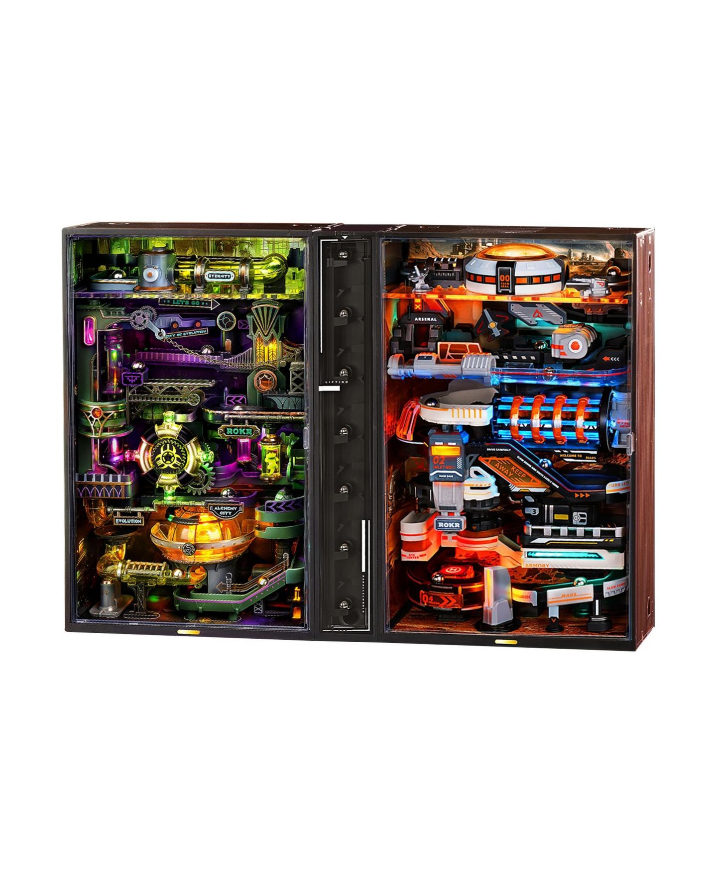 Детские конструкторы Robotime Mars Outpost 3D Wooden Motorized Marble Run Puzzle, Ages 14+ — фото 2