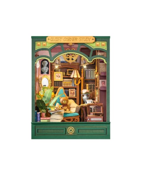 Детский пазл Robotime Quiet Corner Study Vintage Library Scene LED Light 3D Wooden Puzzle, от 14 лет