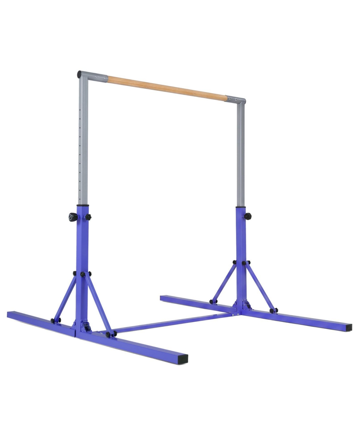 Sugift Foldable Kids Gymnastics Bar with Adjustable Height Ages 3 - Blue