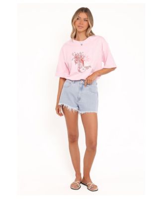 Women's Alanna Cowgirl Club Eyelet Graphic Crop Tee