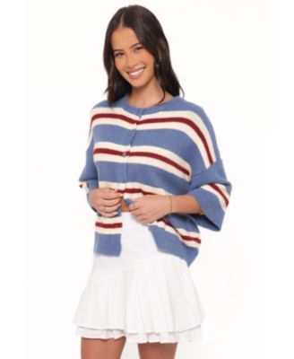 Women's Lilith Short-Sleeve Button-Down Crewneck Knit Top
