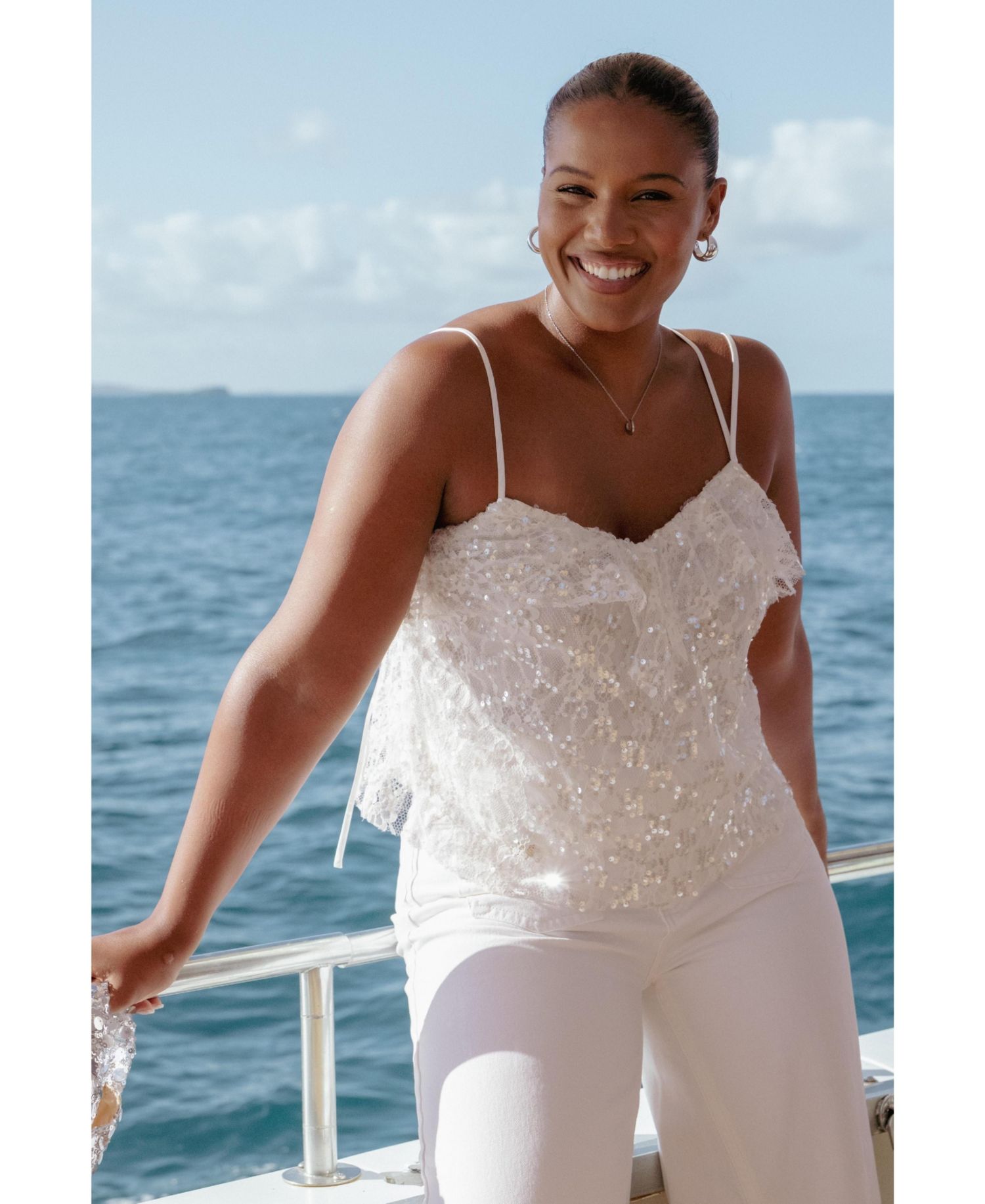 Women's Zinnia V-Neck Sequins Tank