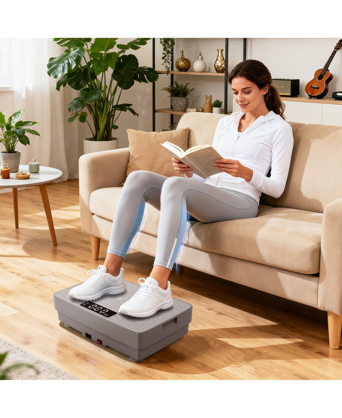 Zeny Vibration Plate Exercise Machine with Gravity Sensor