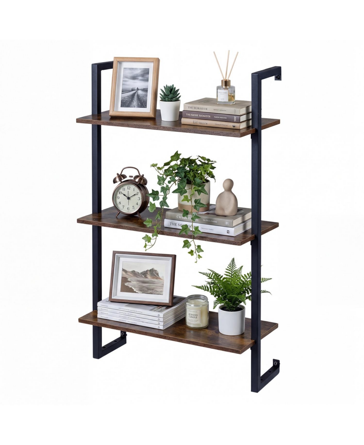 Mecale 3-Tier Floating Modern Kitchen Shelf for Living Room Home Office and Bathroom