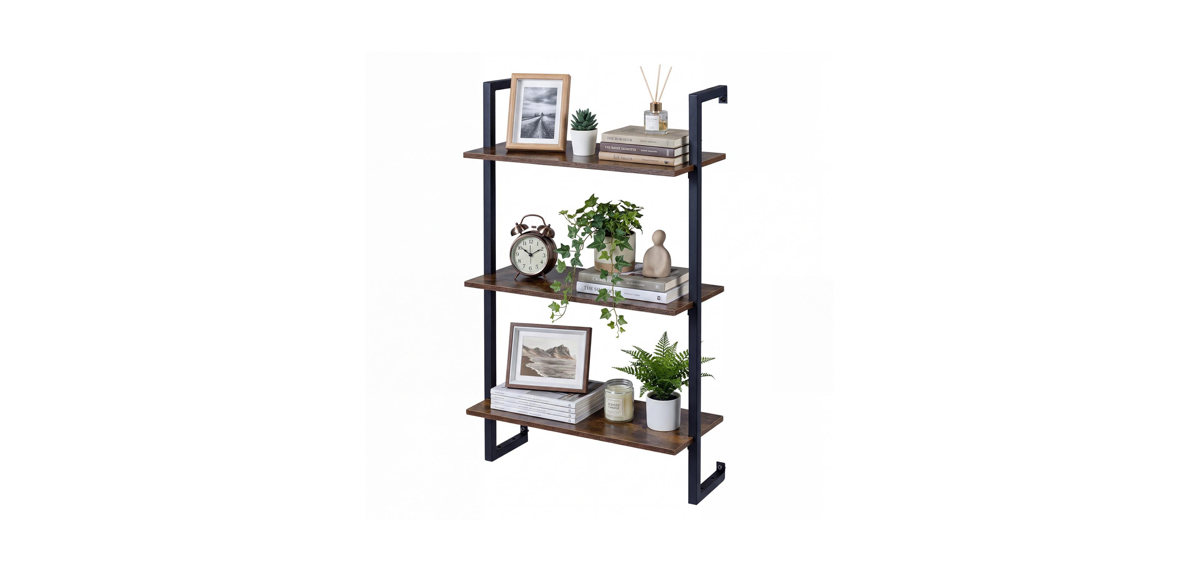 Mecale 3-Tier Floating Modern Kitchen Shelf for Living Room Home Office and Bathroom
