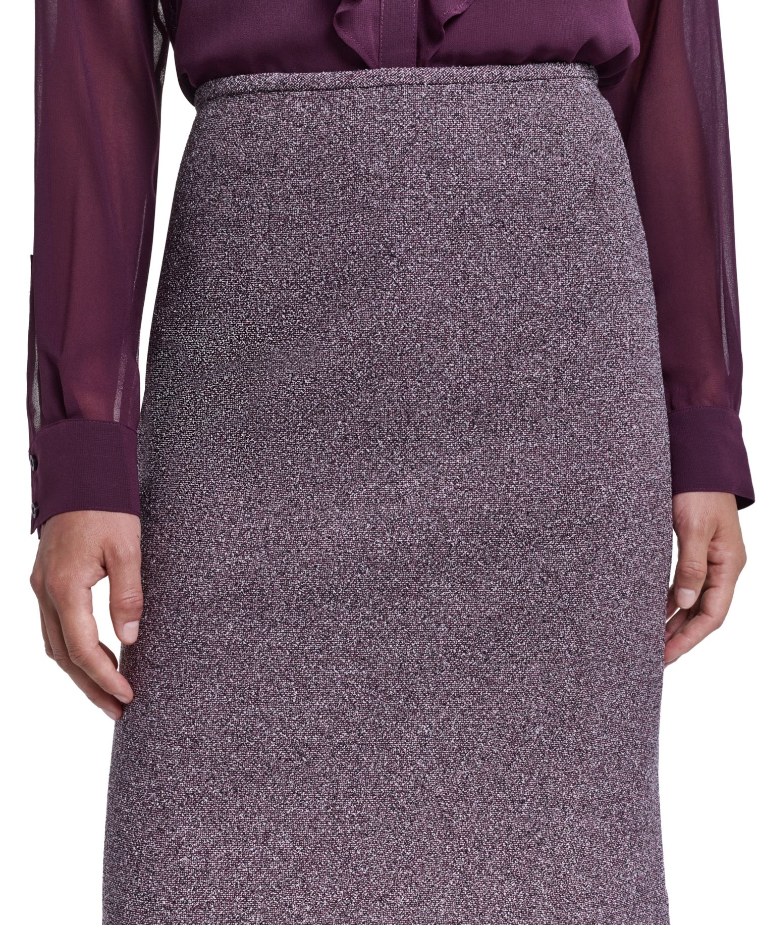 Women's High-Waisted Pencil Knee-Length Skirt