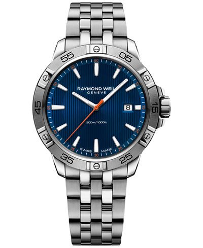 RAYMOND WEIL Men's Swiss Tango Stainless Steel Bracelet Watch 41mm 8160-ST2-50001
