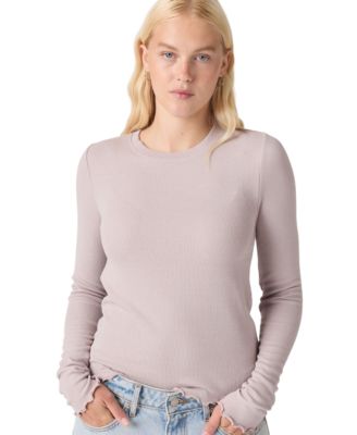 Women's Romy Lurex Long-Sleeve Slim-Fit T-Shirt