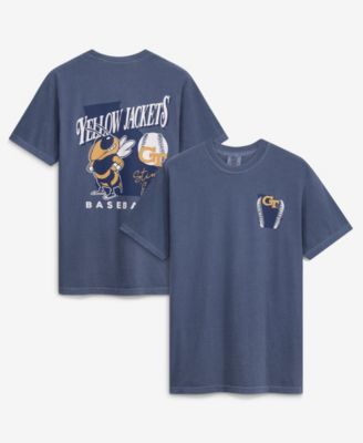 Men's  Navy Georgia Tech Yellow Jackets Drawn Mascot Baseball T-Shirt