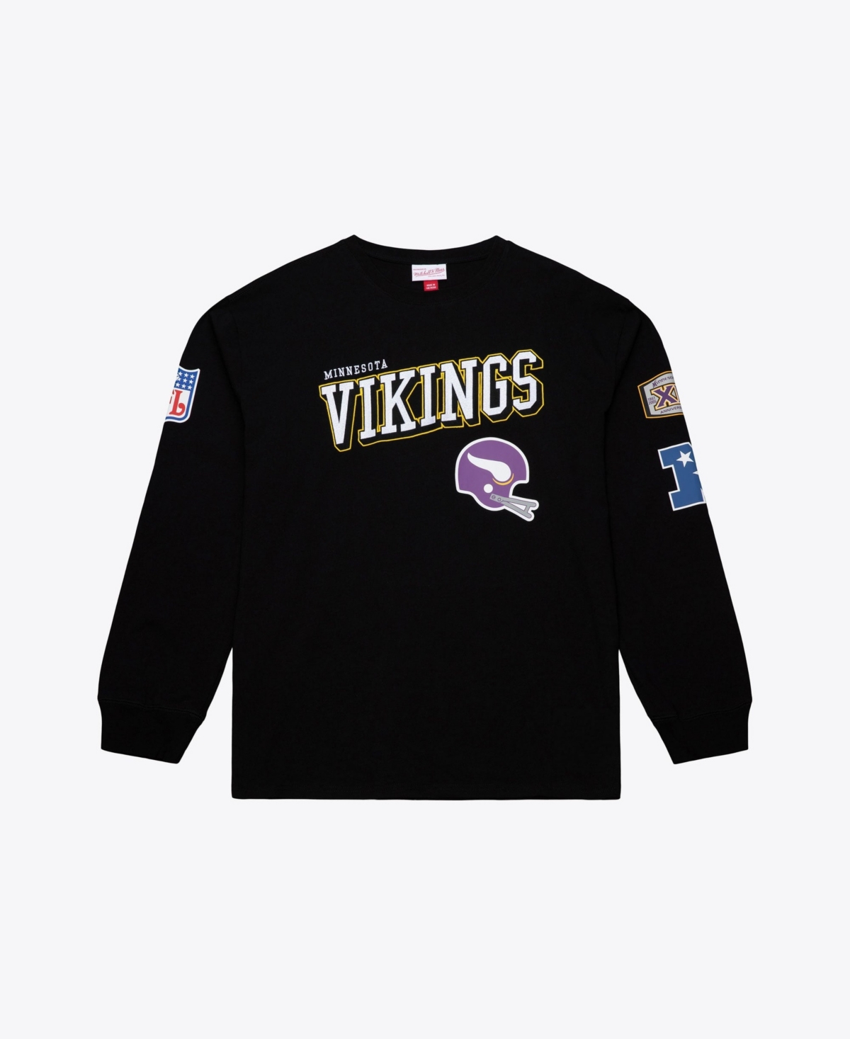 Mitchell & Ness Men's Big & Tall Training Camp Long-Sleeve Classic-Fit Graphic T-Shirt - Black