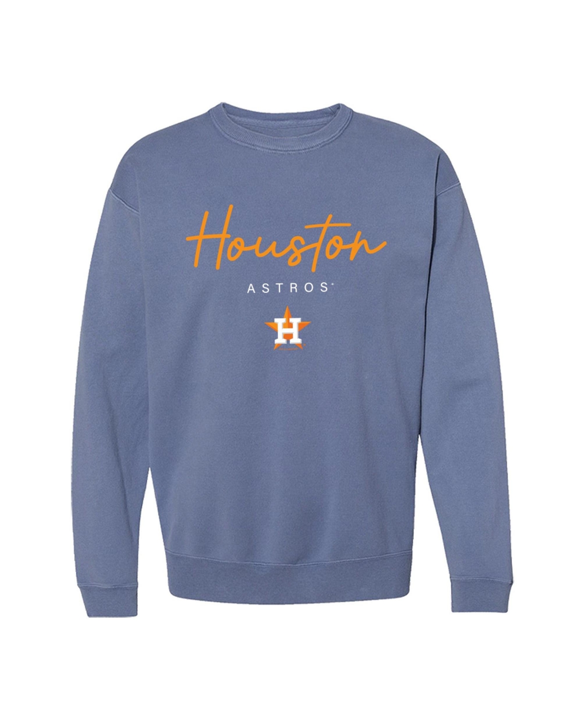 Soft As A Grape Women's Houston Astros Graphic Crewneck Long-Sleeve Sweatshirt