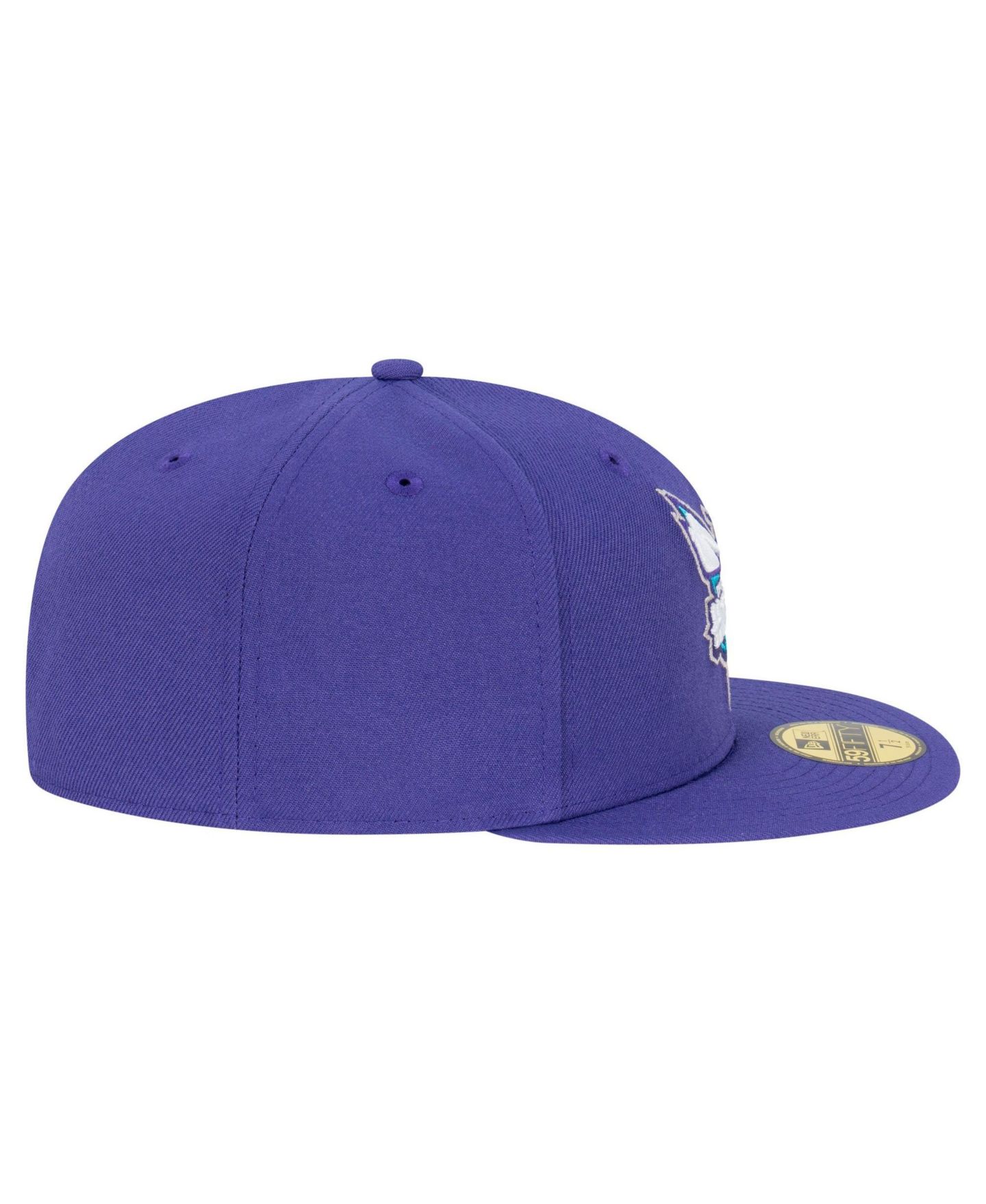 Мужская кепка New Era Purple Charlotte Hornets Team 59FIFTY Fitted Hat — фото 6