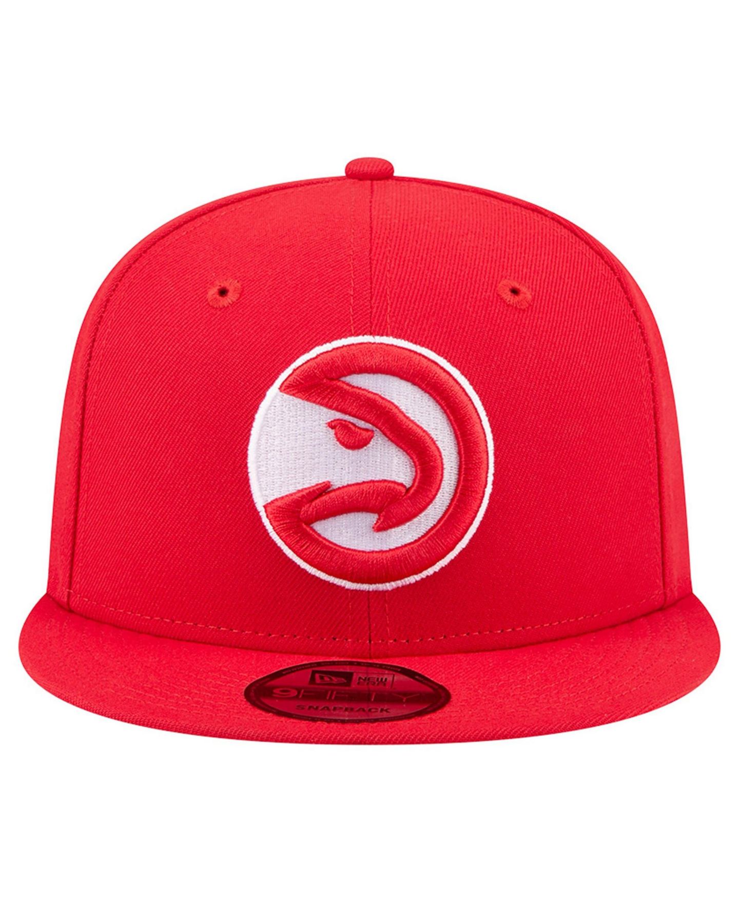 Мужская кепка New Era Red Atlanta Hawks Team 9FIFTY Snapback Hat — фото 2