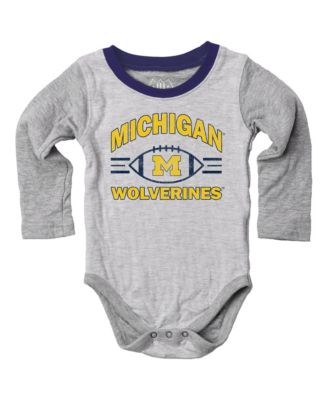 Baby Boys and Girls  Heather Gray Michigan Wolverines Jie Jie Hopper Set