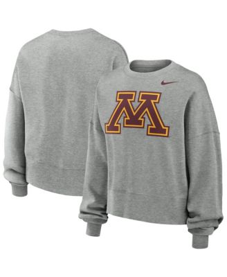 Women's Heather Gray Minnesota Golden Gophers Phoenix Fleece Pullover Sweatshirt