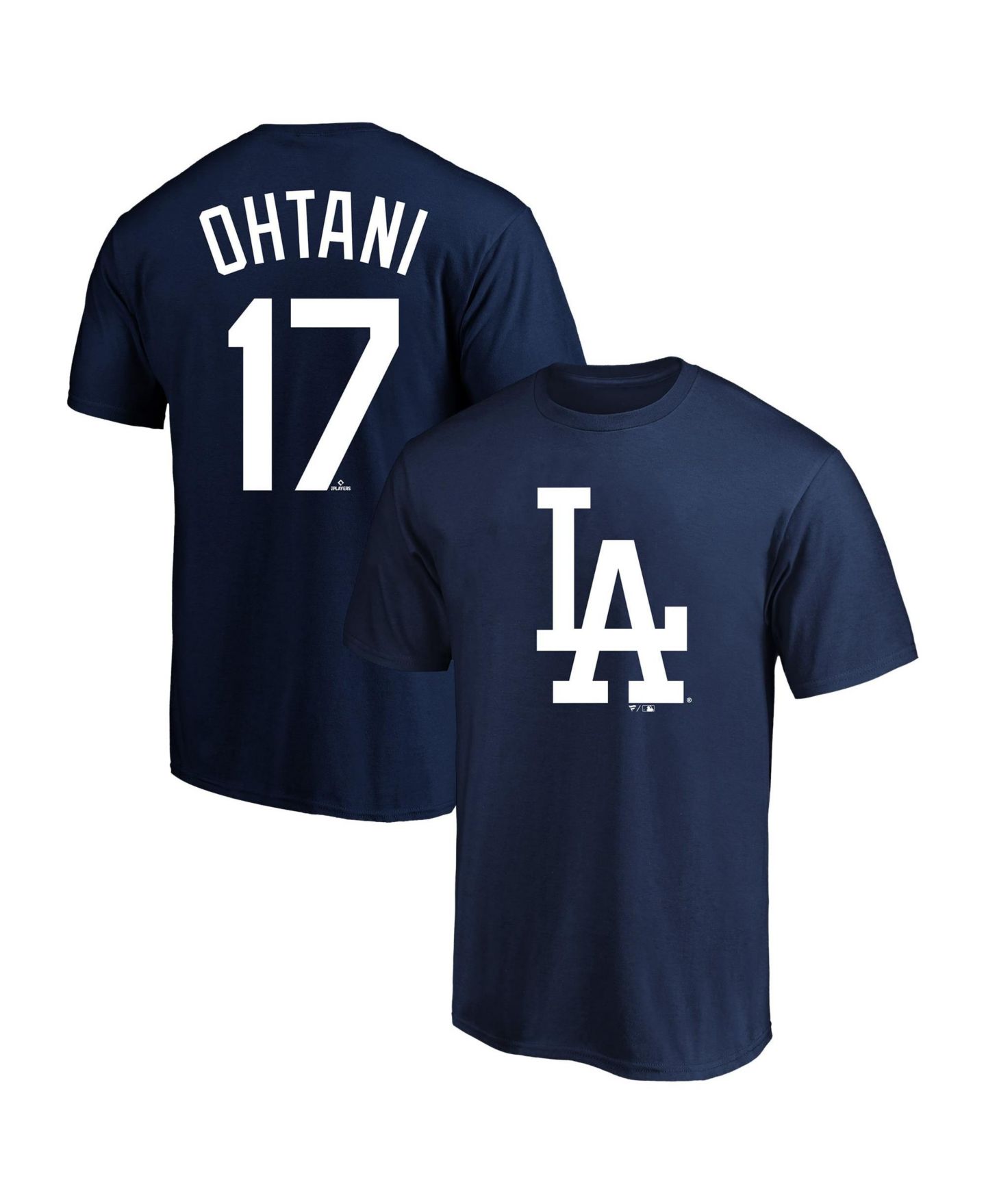 Мужская футболка Fanatics Shohei Ohtani Los Angeles Dodgers с именем, Big & Tall, Navy — фото 1