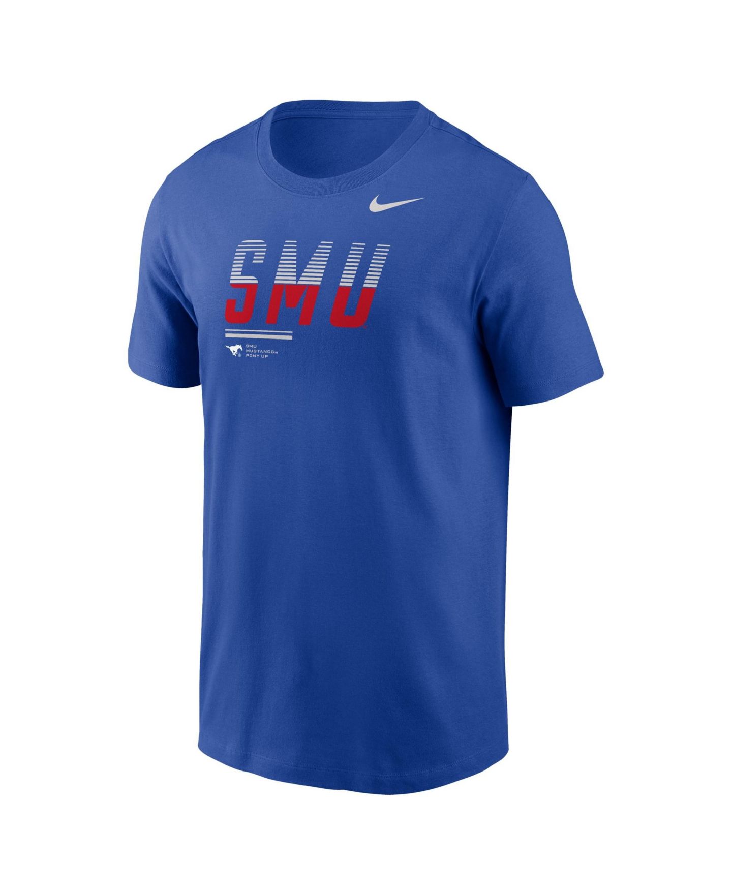 Мужская футболка Nike Royal SMU Mustangs Wordmark Logo Legend — фото 2