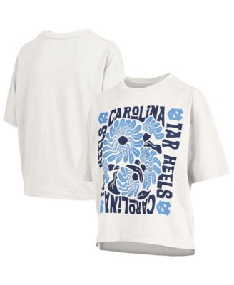 Women's  White North Carolina Tar Heels Elena Oversized Slub T-Shirt