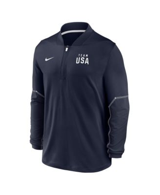Men's  Navy Team USA Sideline Dri-FIT Half-Zip Pullover