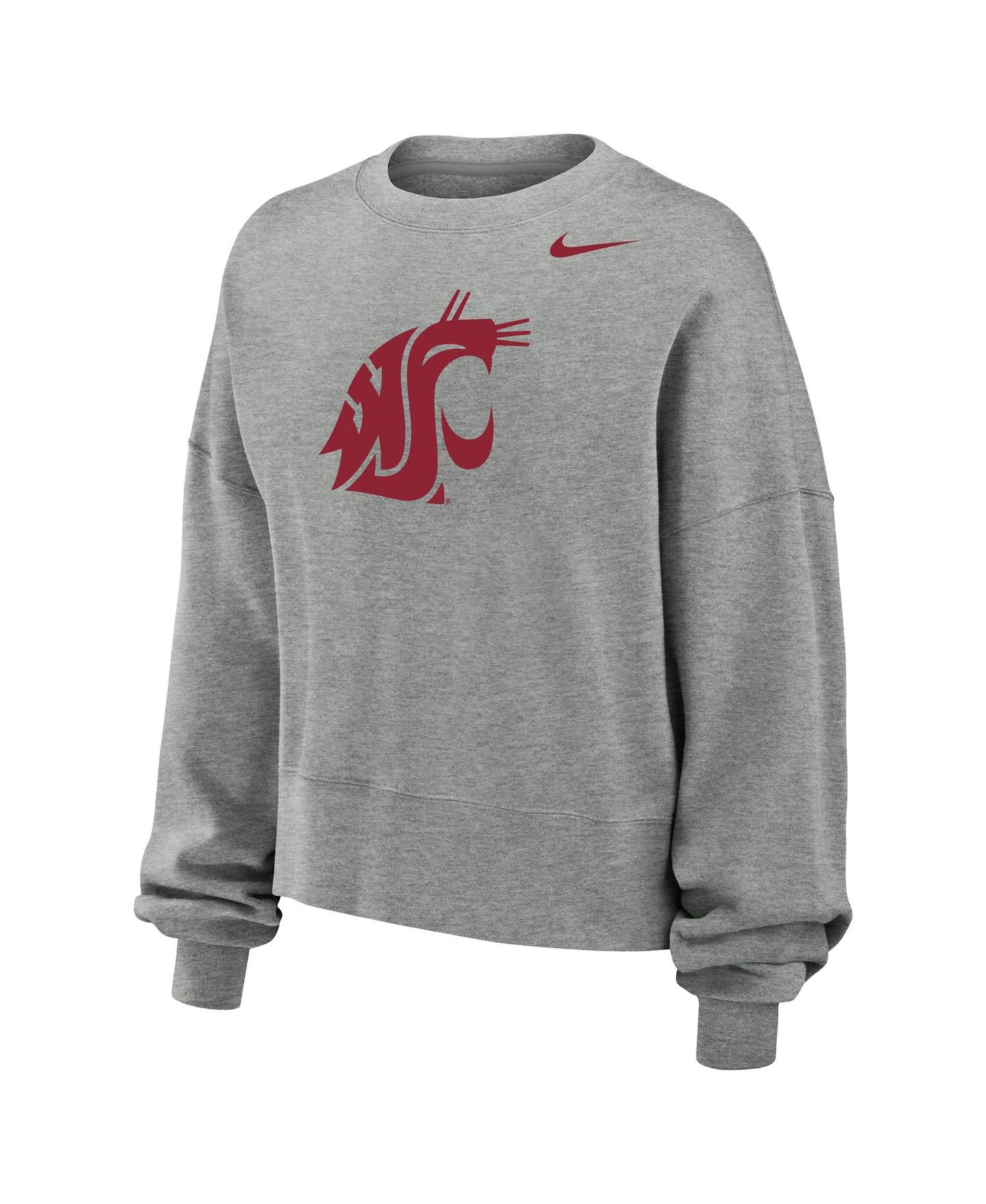 Женская толстовка Nike Heather Gray Washington State Cougars Phoenix Fleece Pullover — фото 2