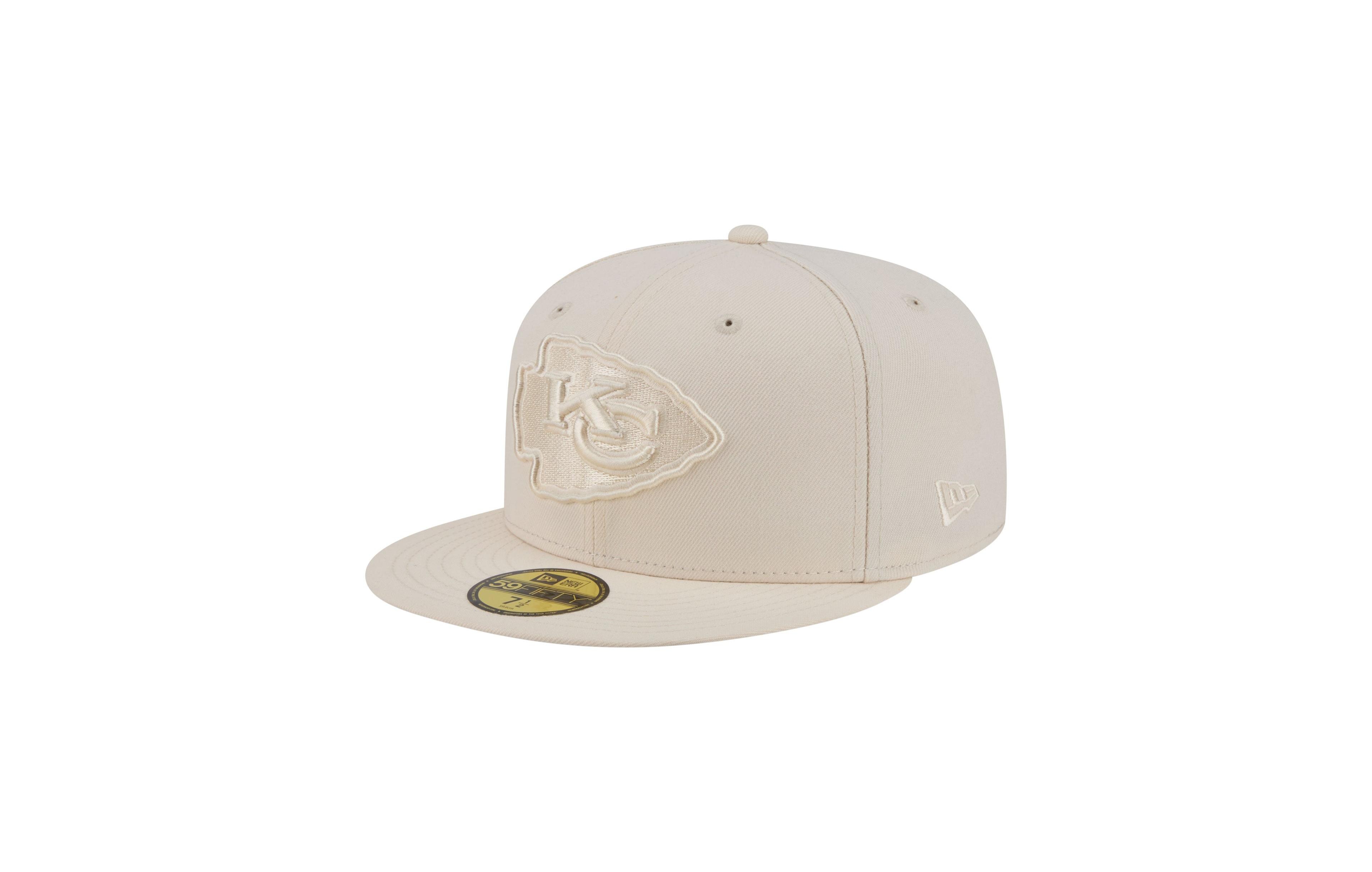 New Era Men's Cream Kansas City Chiefs Color Pack 59FIFTY Fitted Hat