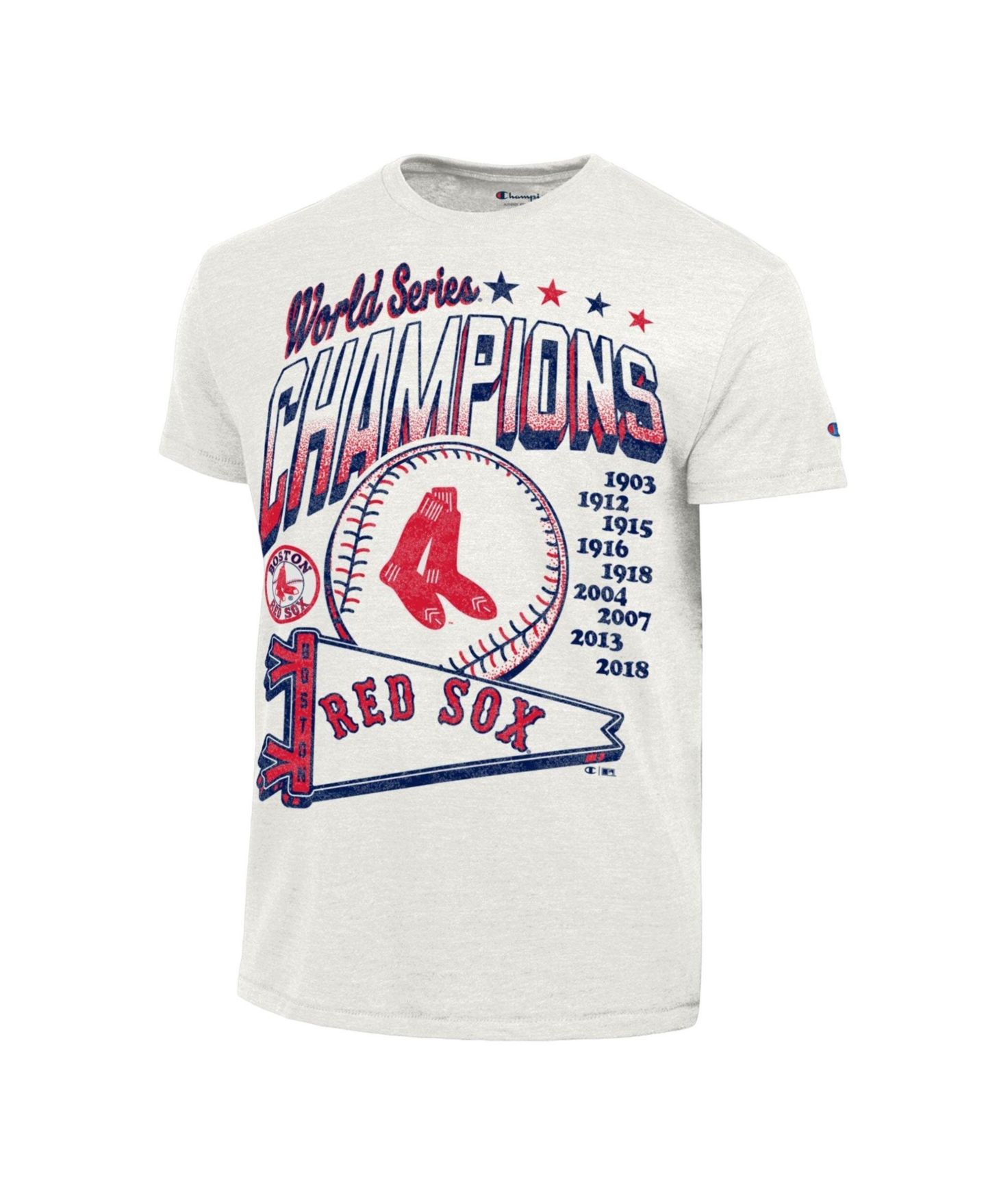 Мужская футболка Champion Cream Boston Red Sox Winning Tradition Cooperstown Collection Tri-Blend — фото 2