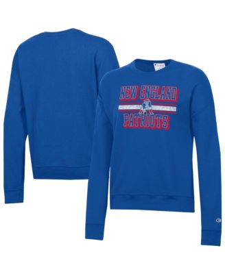Women's  Royal New England Patriots Powerblend Fleece Sweatshirt